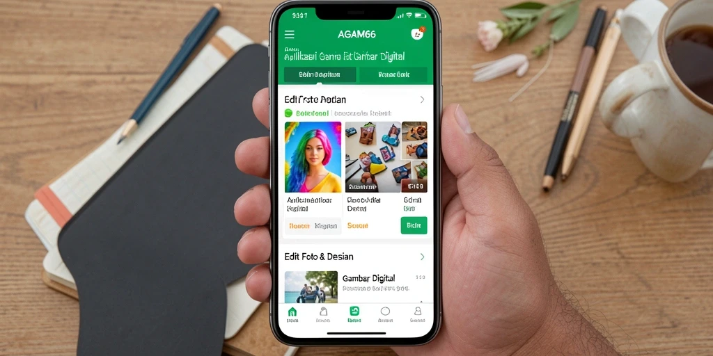 Screenshot utama AGAM66 menampilkan antarmuka pengguna yang intuitif dan alat desain kreatif.