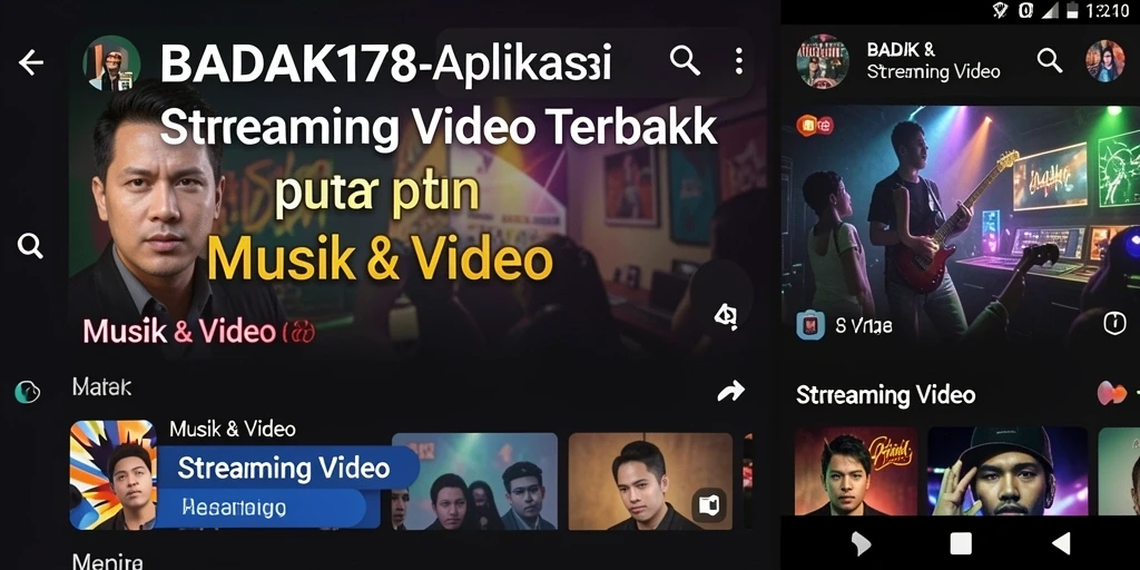 Screenshot utama BADAK178 menampilkan antarmuka aplikasi Streaming Video yang user-friendly.