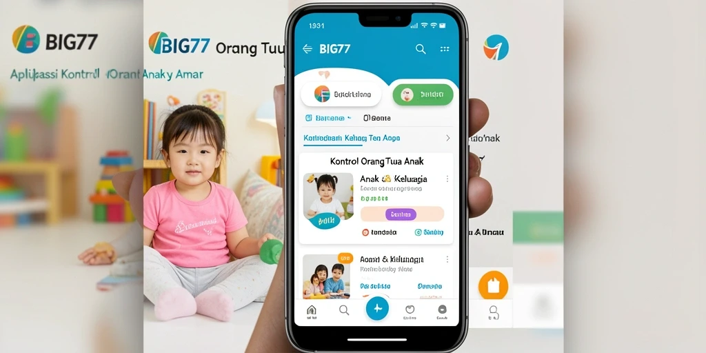 Antarmuka aplikasi <strong>BIG77</strong> yang intuitif untuk kontrol orang tua.