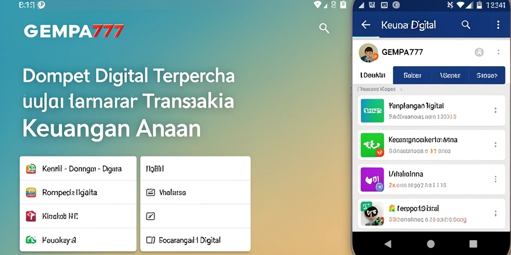 Antarmuka utama GEMPA777 yang ramah pengguna dan intuitif.