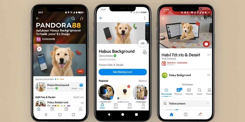 Antarmuka pengguna sederhana PANDORA88 saat menghapus background.