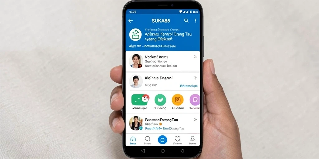 Tampilan antarmuka SUKA86 yang sederhana dan efektif untuk kontrol orang tua.